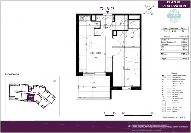 Appartement T2 R+1 LOT B107 L'Egeria OlonnesurMer Vendee