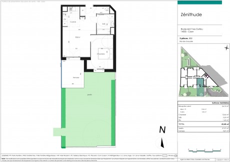 Lot 002 T2 Duplex - Caen, Résidence Zénithude