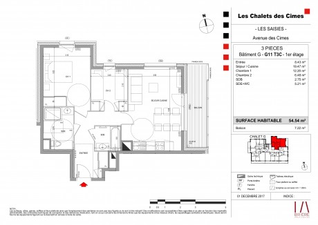 Lot G11 T3 - "Les Chalets des Cîmes" la nouvelle résidence aux pieds des pistes, Les Saisies