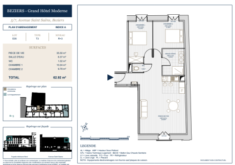 Lot E05 T3 - Grand Hôtel Moderne