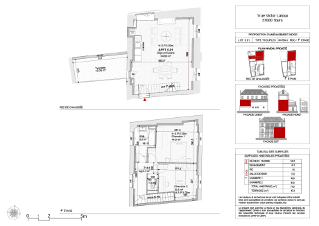 0.01 T3 duplex - L'HÔTEL LALOUX - TOURS