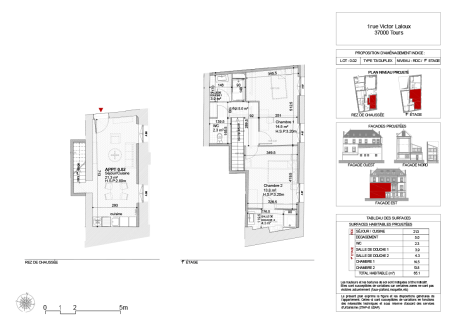 0.02 T3 duplex - L'HÔTEL LALOUX - TOURS